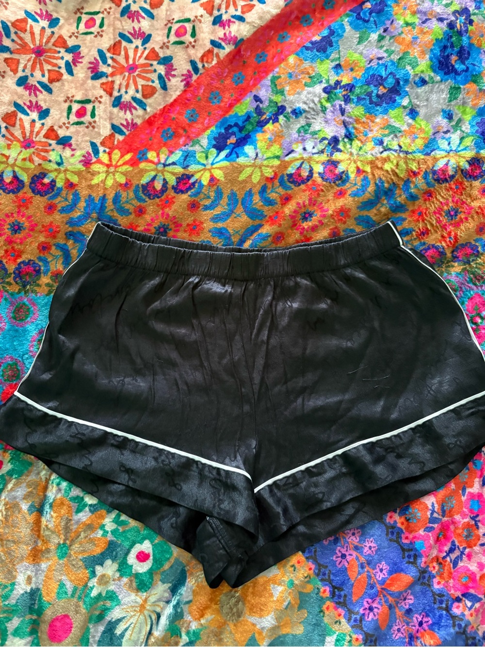 Victoria's Secret Black Elastic Waistband Lounge Shorts